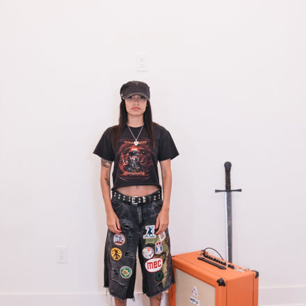 2008 Cropped Judas Priest Band Tee SMALL
