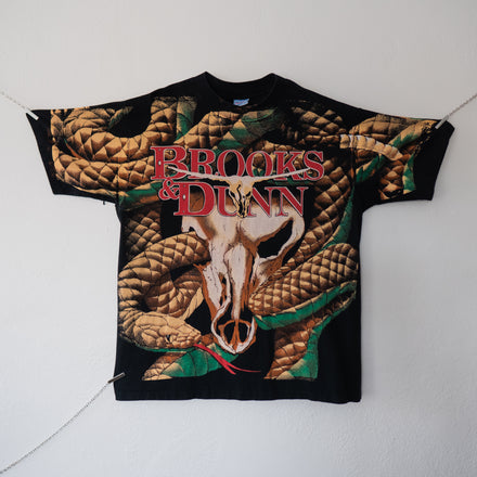 90's Single Stitch Brooks and Dunn AOP Snake and Skull Tee