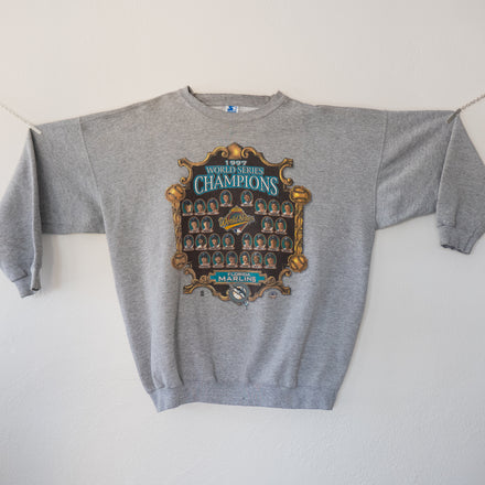 1997 Starter Marlins Championship Roster Sweater